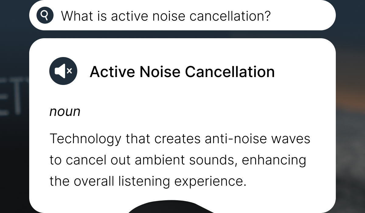 What is active noise cancellation?